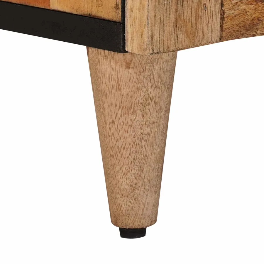 Buffet avec porte Naturel 60 x 33 x 75 cm Bois de mangue massif - 8
