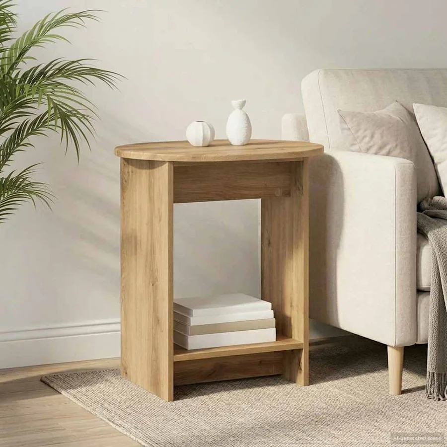 Table d'appoint Chêne artisanal 50 x 39,5 x 55 cm