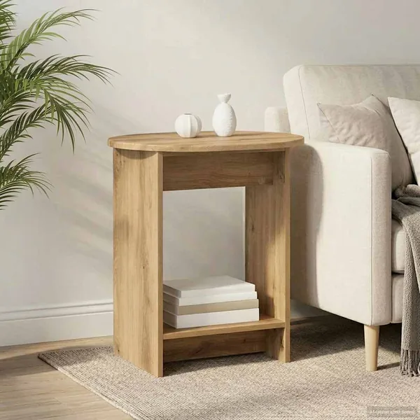 Table d'appoint Chêne artisanal 50 x 39,5 x 55 cm