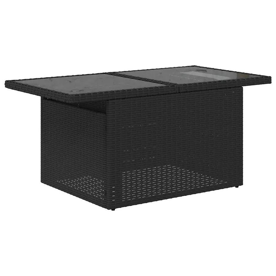 Ensemble de canapés de jardin 11 pcs et coussins rotin acacia - 6