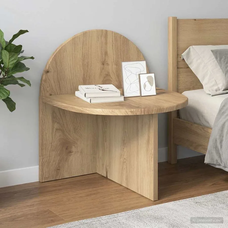 Table de chevet 2 pc Chêne artisanal 40 x 35,5 x 45,5 cm