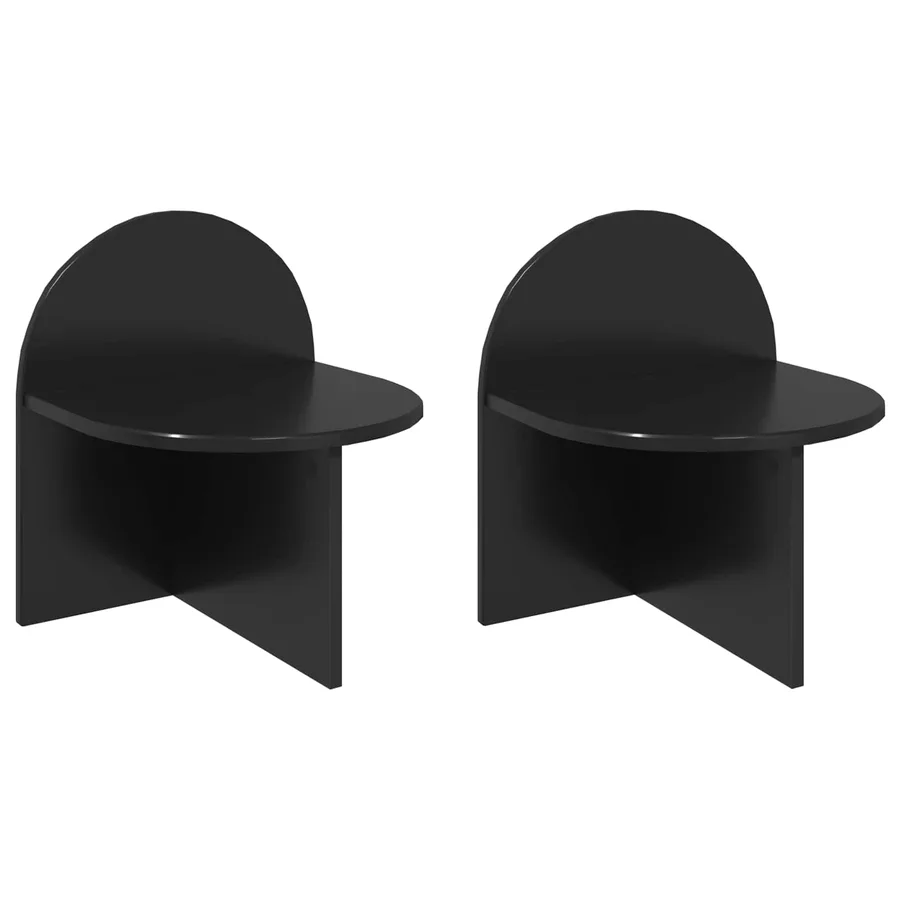 Table de chevet 2 pcs Chêne noir 40 x 35,5 x 45,5 cm - 2
