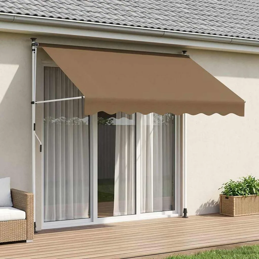 Auvent rétractable manuel Beige 100 cm