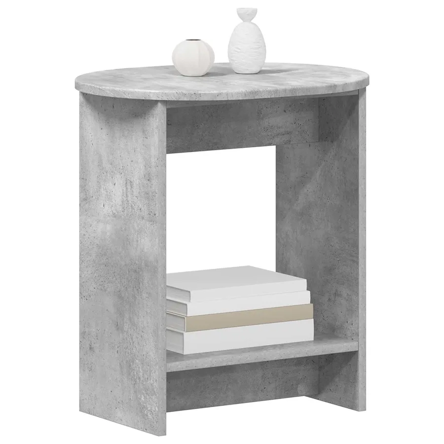 Table d'appoint Gris béton 50 x 39,5 x 55 cm Bois d'ingénierie - 3