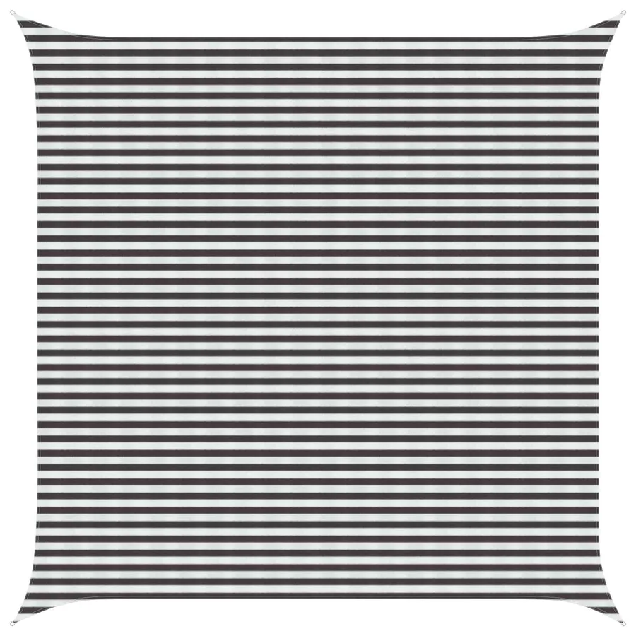 Voile d'ombre Anthracite et blanc 5 x 5 m HDPE