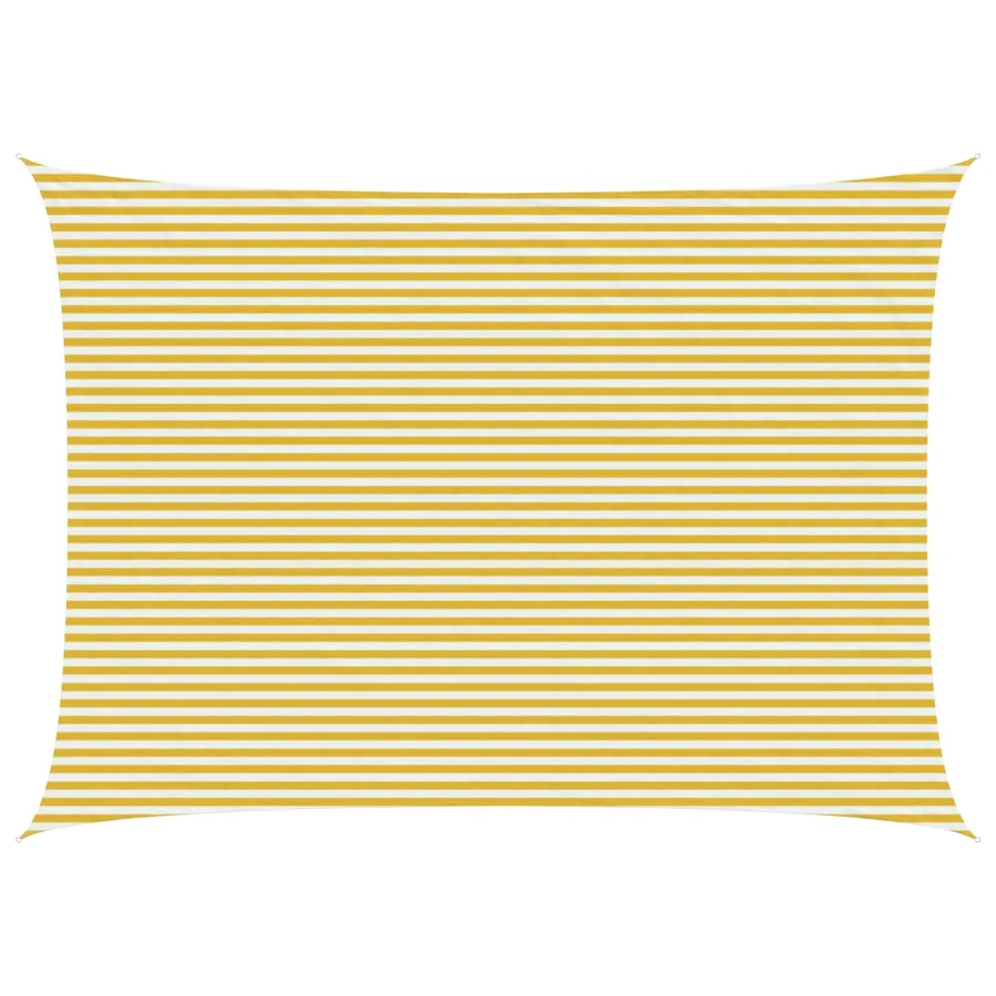 Voile d'ombre Jaune et blanc 5 x 6 m HDPE