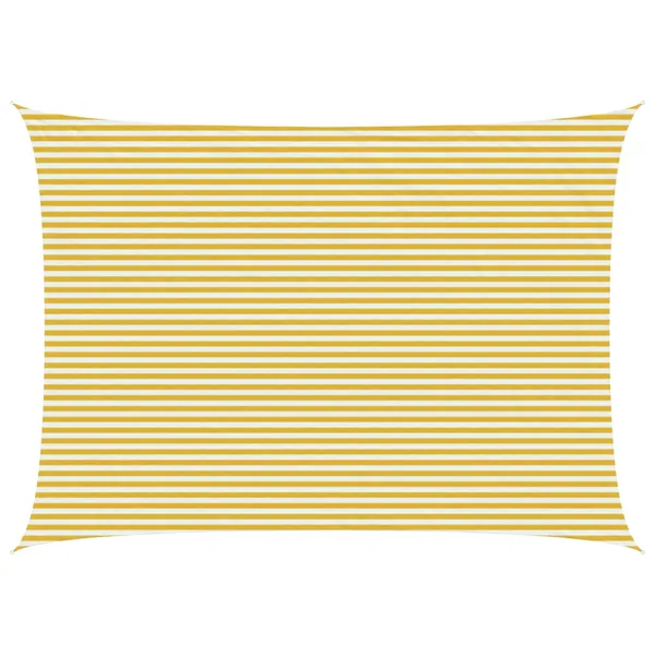 Voile d'ombre Jaune et blanc 5 x 6 m HDPE