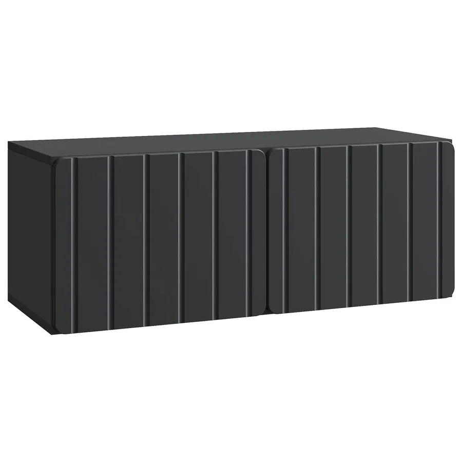 Meuble TV mural 78,5 x 31 x 30 cm Noir Bois d'ingénierie - 2