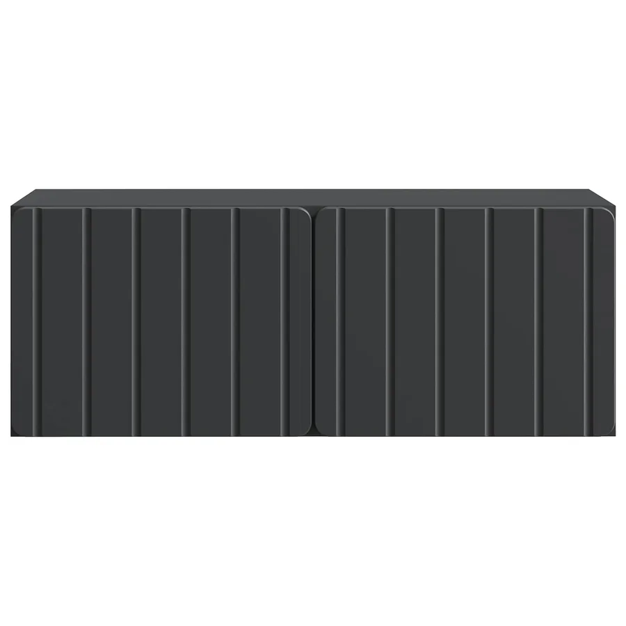 Meuble TV mural 78,5 x 31 x 30 cm Noir Bois d'ingénierie - 6