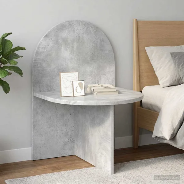 Table de chevet 2 pcs Gris béton 48 x 49 x 65 cm