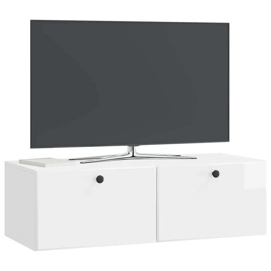 Meuble TV mural 98 x 41 x 30 cm Blanc brillant - 3