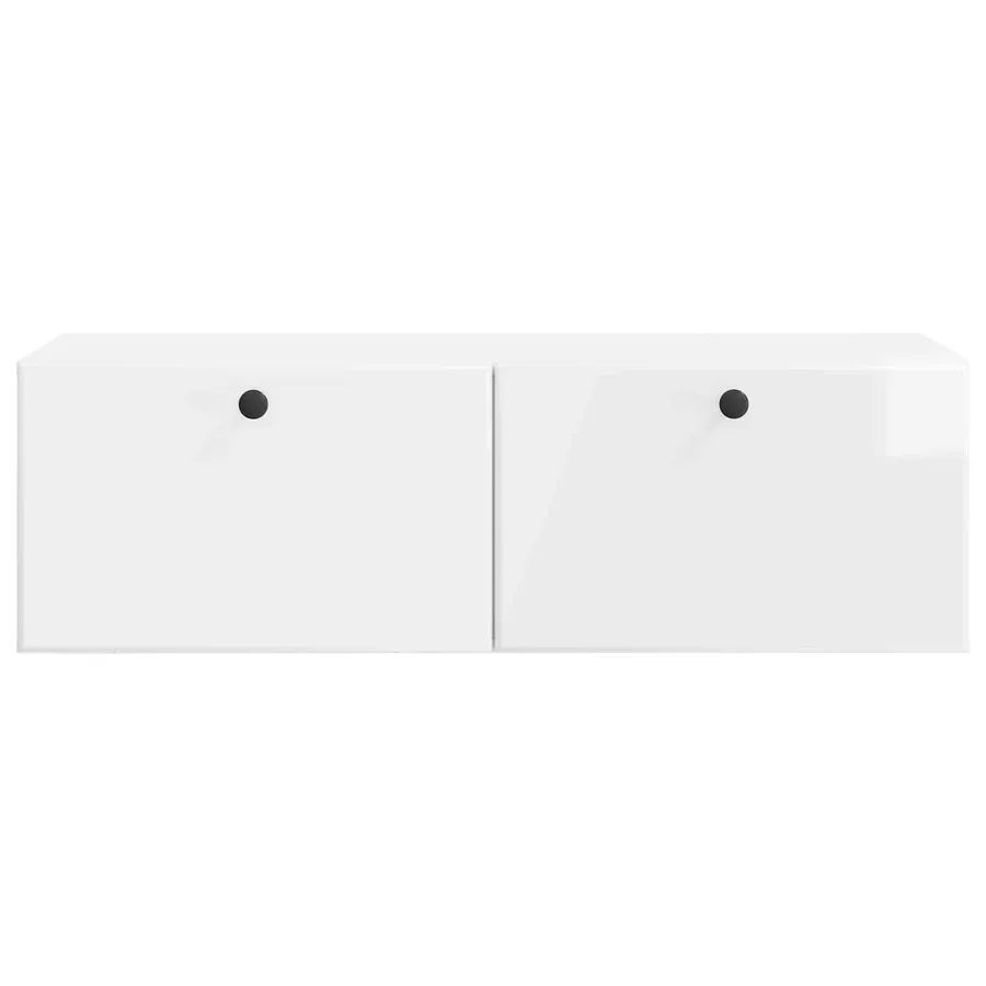 Meuble TV mural 98 x 41 x 30 cm Blanc brillant - 6