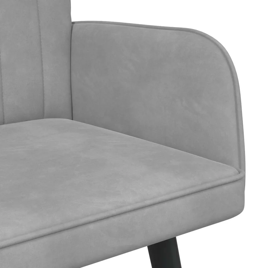 Sofa 2 places Gris clair 115 x 61 x 87 cm Velours - 7