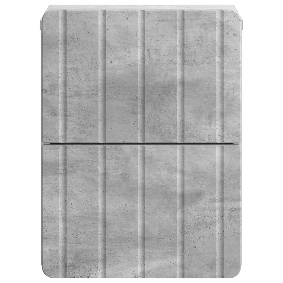 Cabinet de chevet mural Gris béton 33 x 34,5 x 43 cm - 5