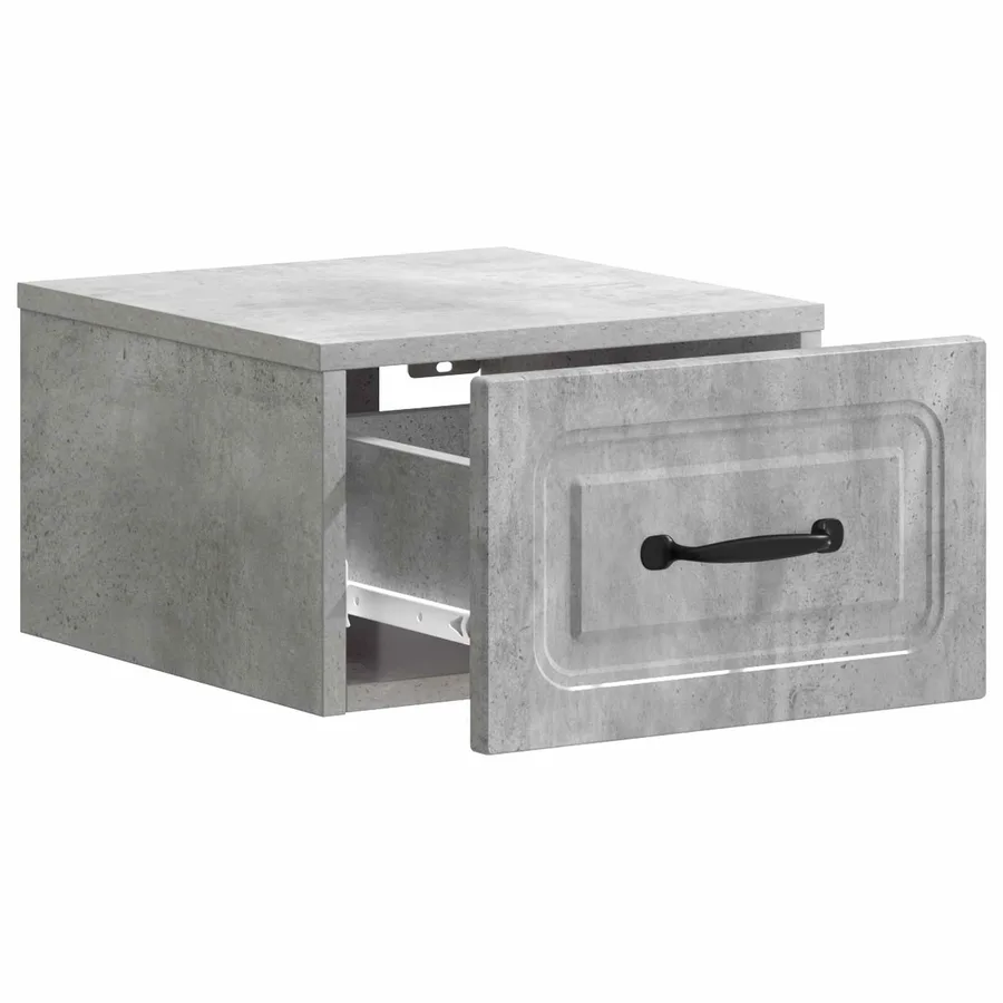 Cabinet de chevet mural 2 pcs Gris béton 34,5 x 33 x 20 cm - 6