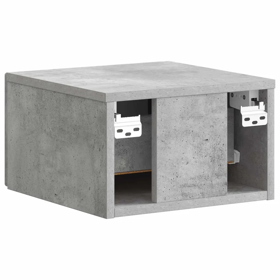 Cabinet de chevet mural 2 pcs Gris béton 34,5 x 33 x 20 cm - 9