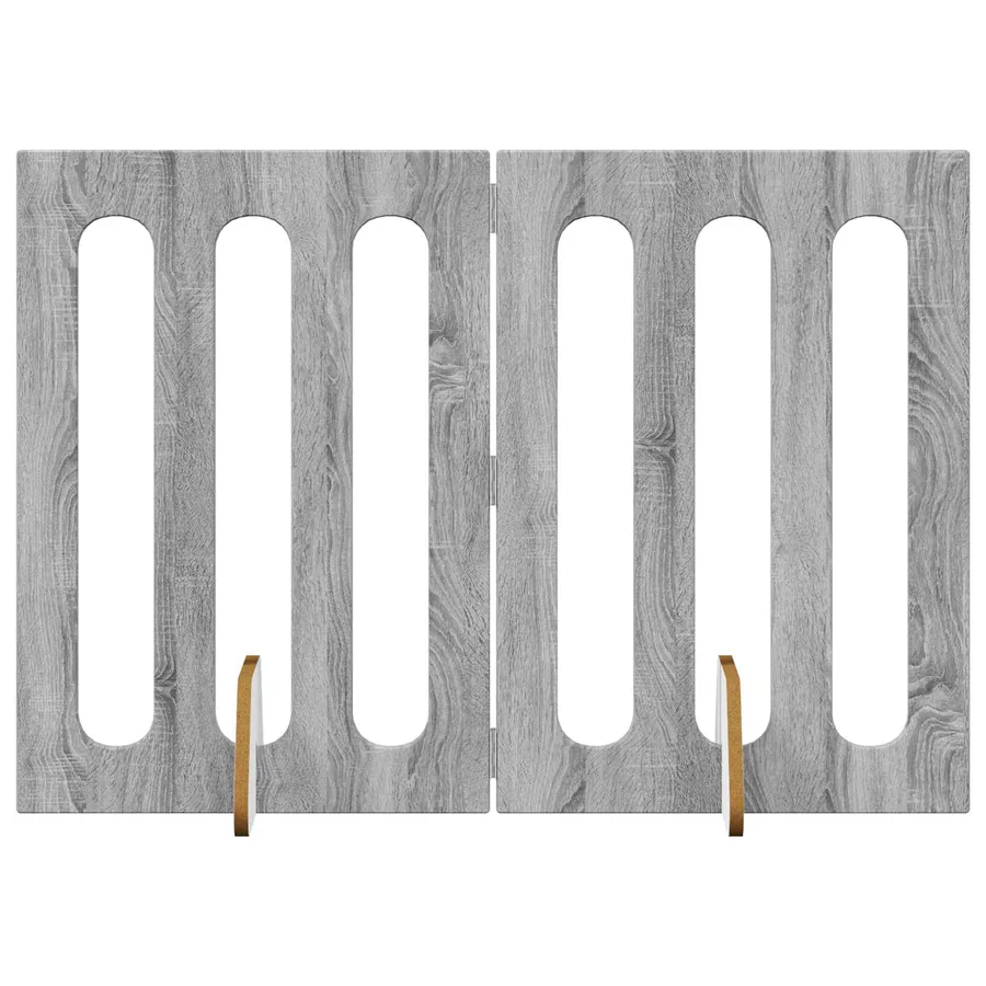 Clôture pliable pour animaux 2 pcs Gris Sonoma - 2