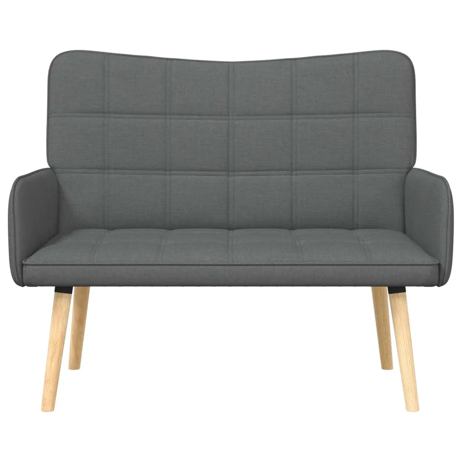 Sofa 2 places Gris foncé 115 x 61 x 87 cm Tissu - 4