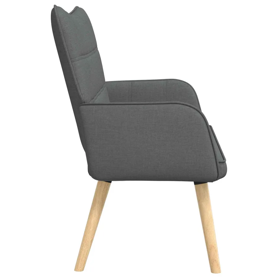 Sofa 2 places Gris foncé 115 x 61 x 87 cm Tissu - 5