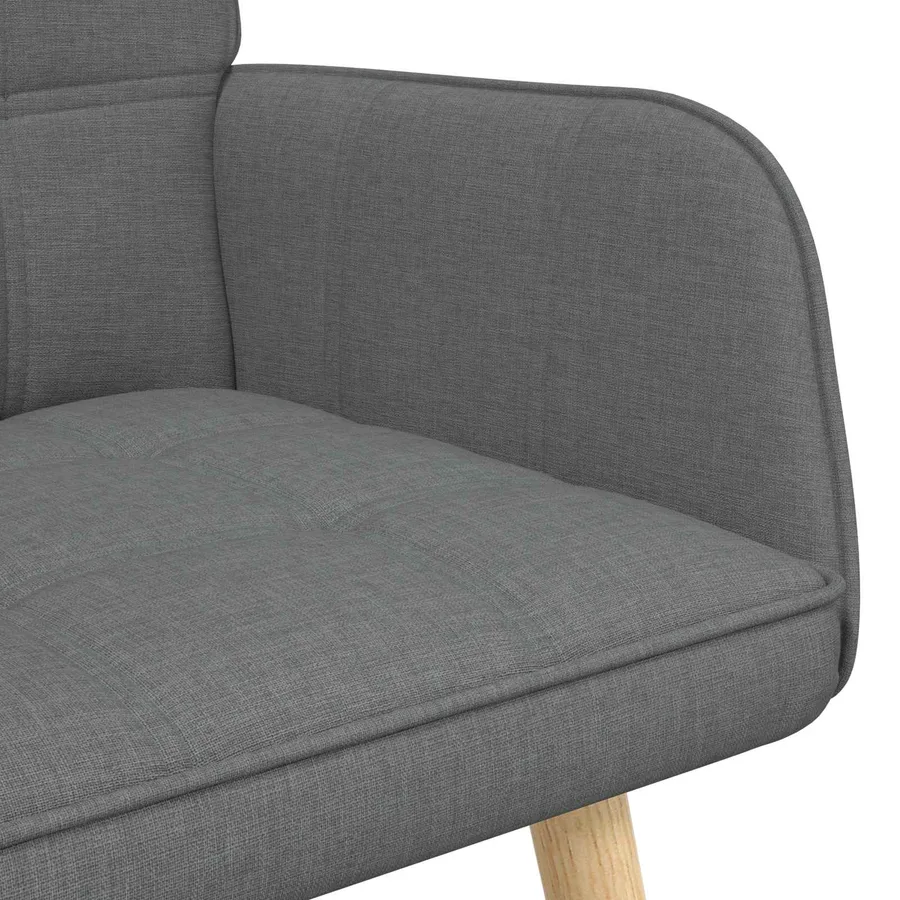 Sofa 2 places Gris foncé 115 x 61 x 87 cm Tissu - 7