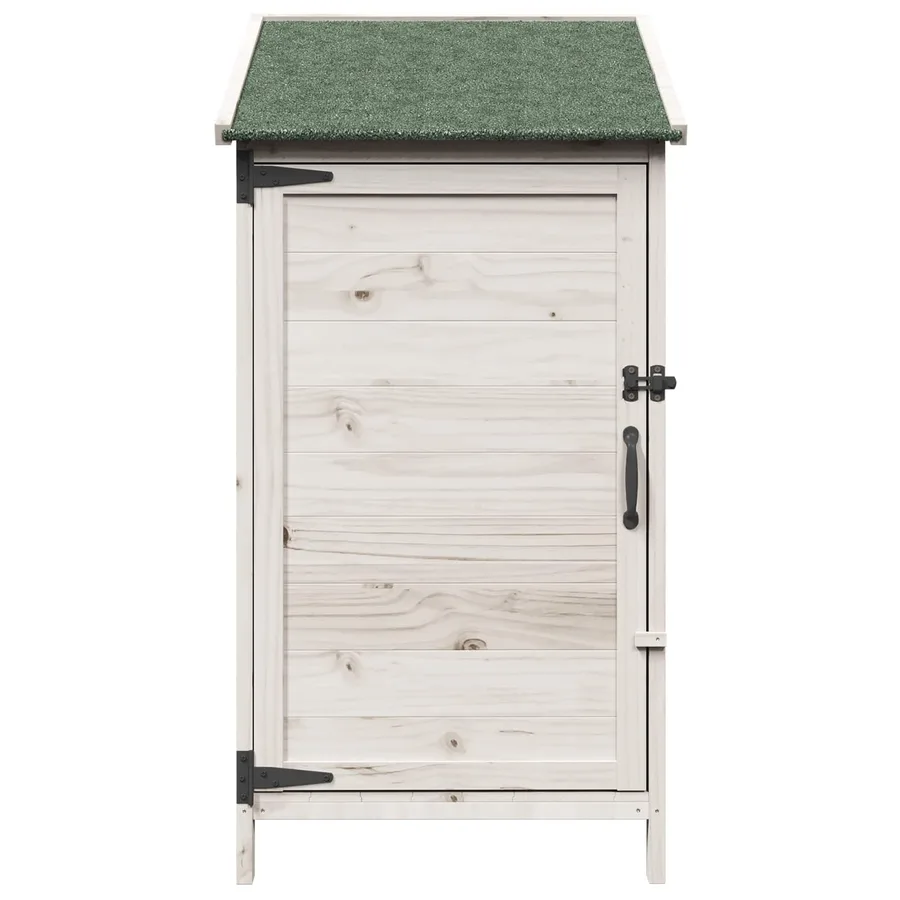 Abri de jardin Blanc 59 x 56 x 113,5 cm Bois de Sapin Massif - 5