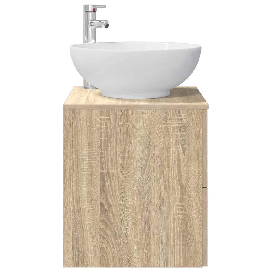 Vanité de lavabo mural Chêne Sonoma 49,5 x 44,5 x 66,5 cm - 4