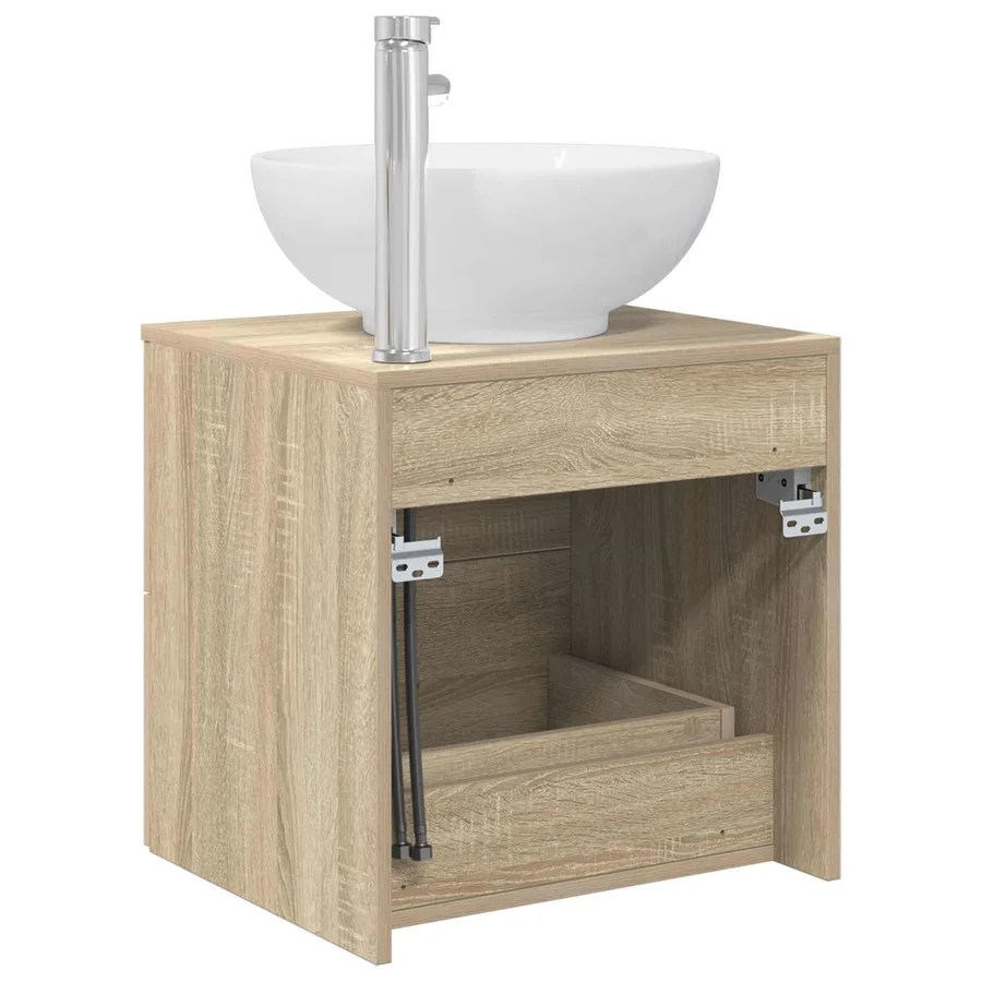 Vanité de lavabo mural Chêne Sonoma 49,5 x 44,5 x 66,5 cm - 5