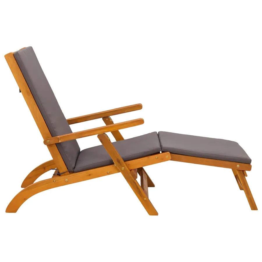 Chaise longue inclinable et pliable 55 x 146 x 91 cm - 6