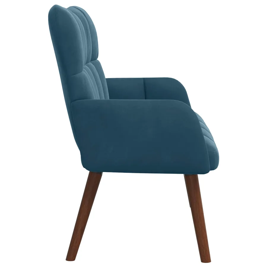 Sofa 2 places Bleu 115 x 61 x 87 cm Velours - 5
