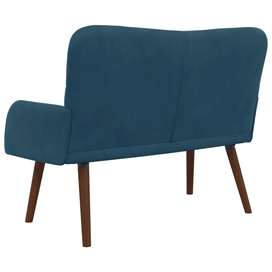 Sofa 2 places Bleu 115 x 61 x 87 cm Velours - 6