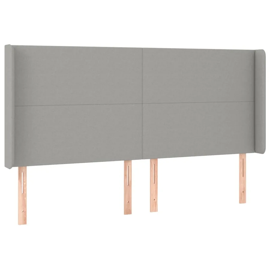 Sommier à lattes de lit matelas LED Gris clair 200x200 cm Tissu - 7
