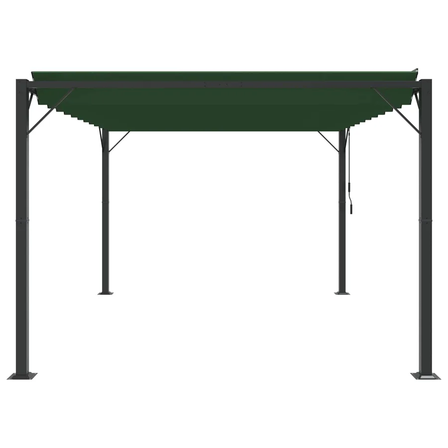 Gazebo avec toiture louvée 3 x 4 x 2,14 m Vert - 5