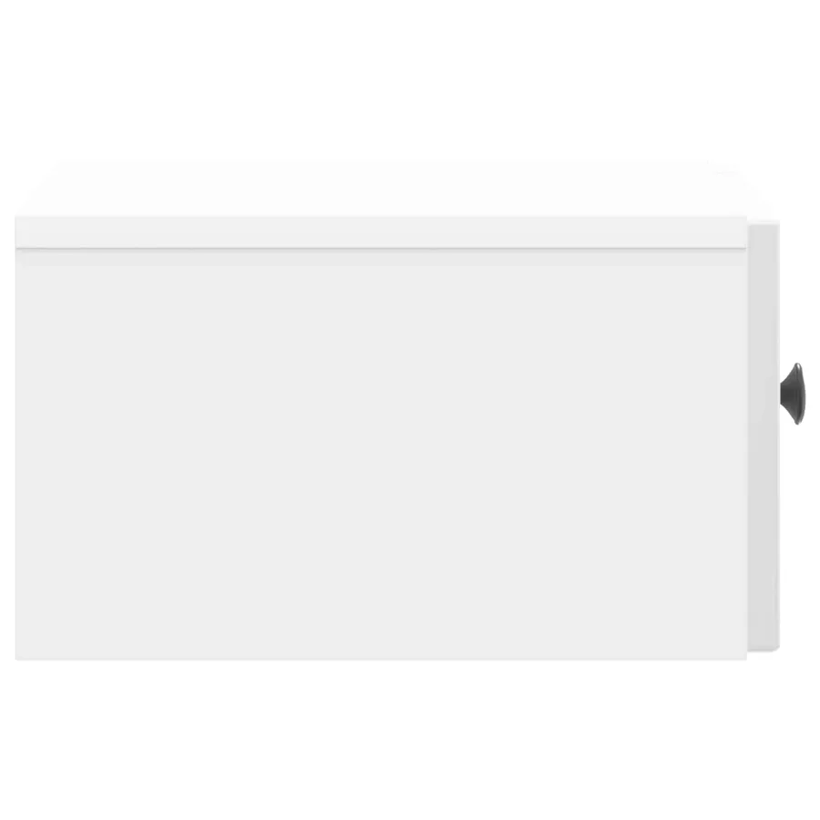 Cabinet de chevet mural Blanc brillant 33 x 34,5 x 20 cm - 6