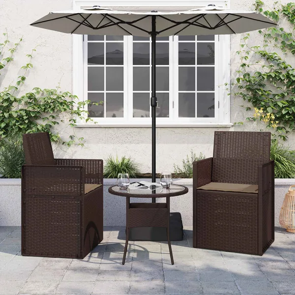 Coussins de siège 2 pcs Taupe 47 x 36 x 2 cm Polyester