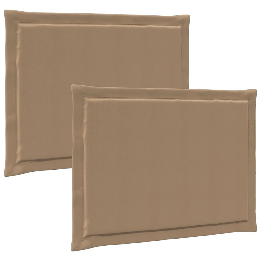 Coussins de siège 2 pcs Taupe 47 x 36 x 2 cm Polyester - 2