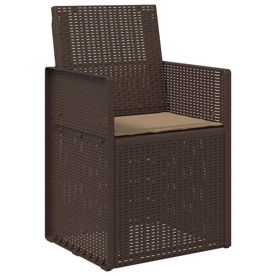 Coussins de siège 2 pcs Taupe 47 x 36 x 2 cm Polyester - 3