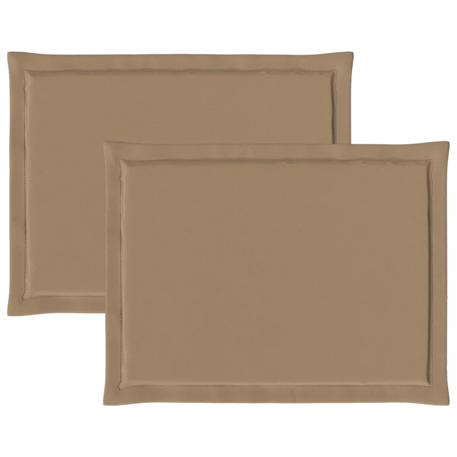 Coussins de siège 2 pcs Taupe 47 x 36 x 2 cm Polyester - 6