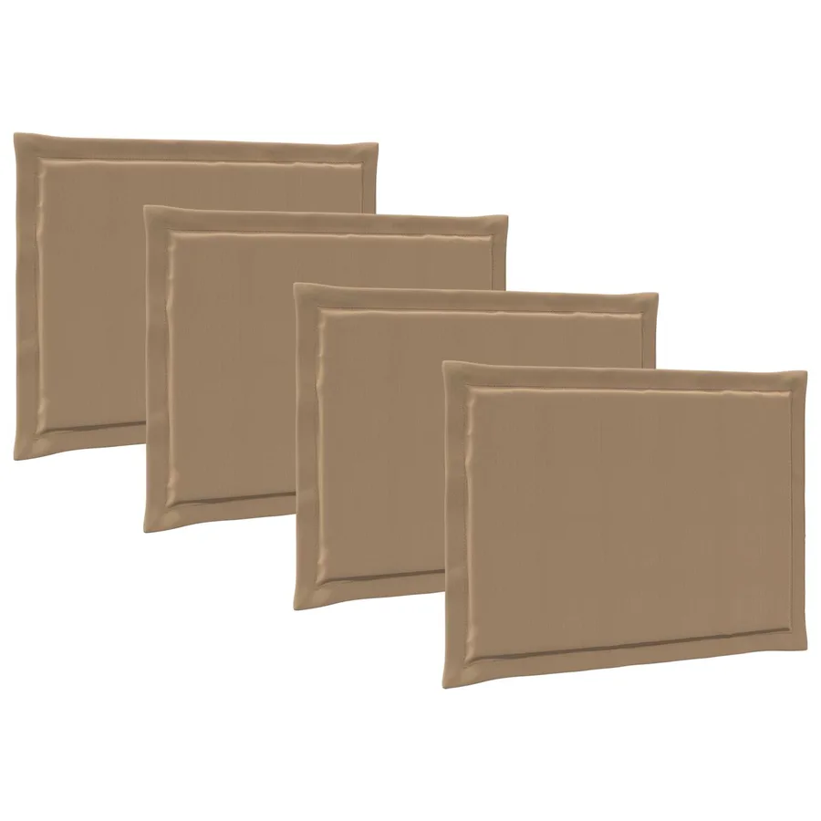 Coussins de siège 4 pcs Taupe 47 x 36 x 2 cm Polyester - 2