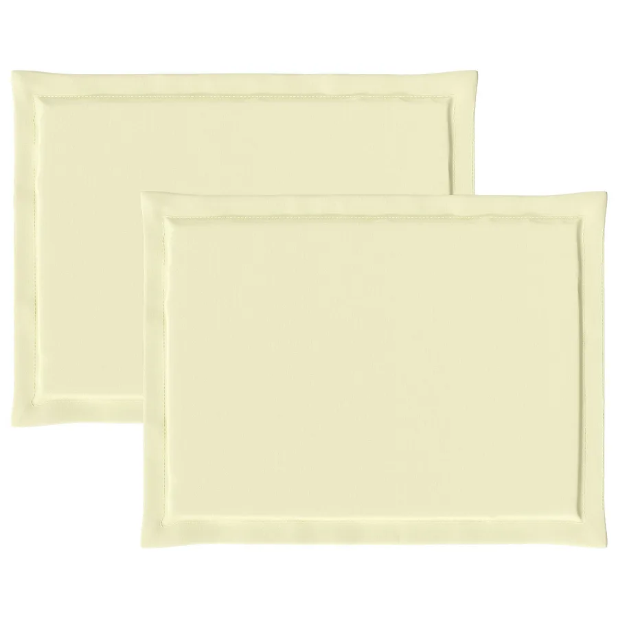 Coussins de siège 2 pcs Crème 47 x 36 x 2 cm Polyester - 6