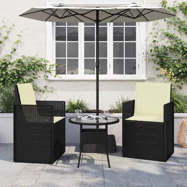 Coussins de siège et de dos 2 pcs Crème 47 x 45 x 2 cm