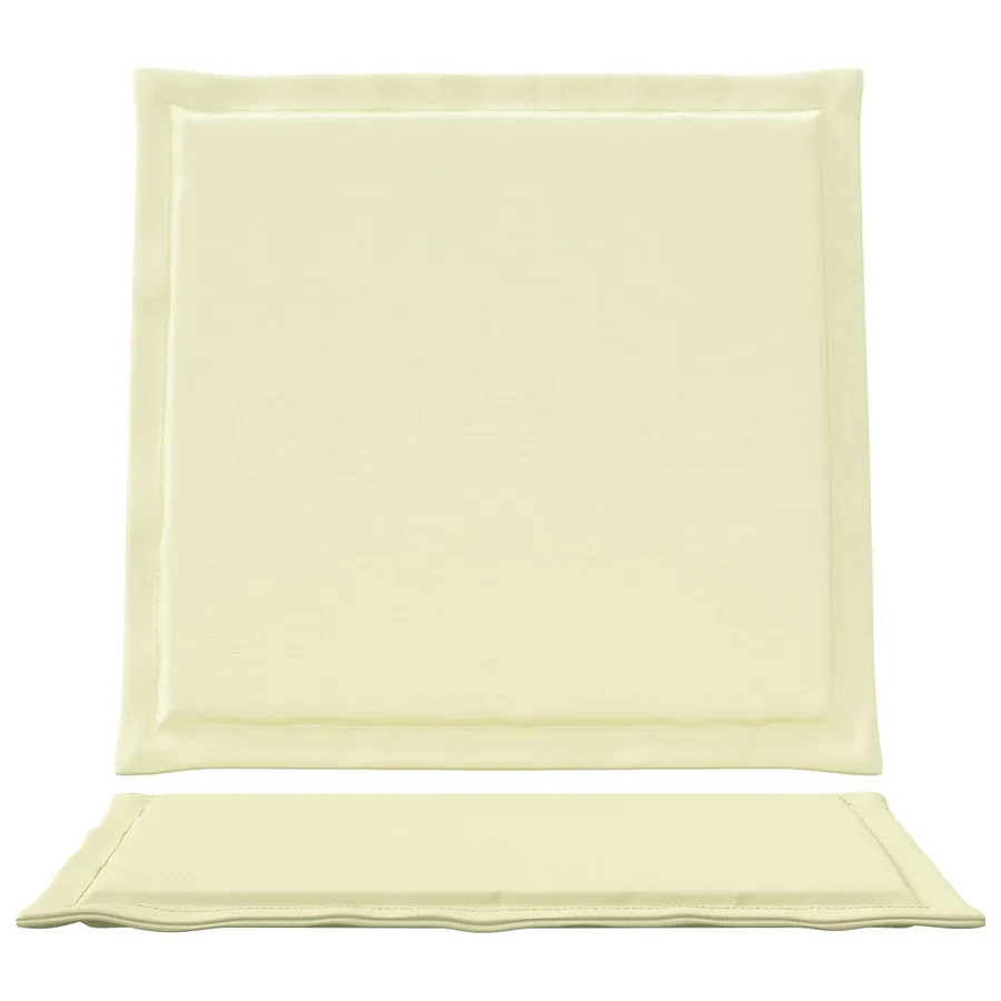 Coussins de siège et de dos 2 pcs Crème 47 x 45 x 2 cm - 6