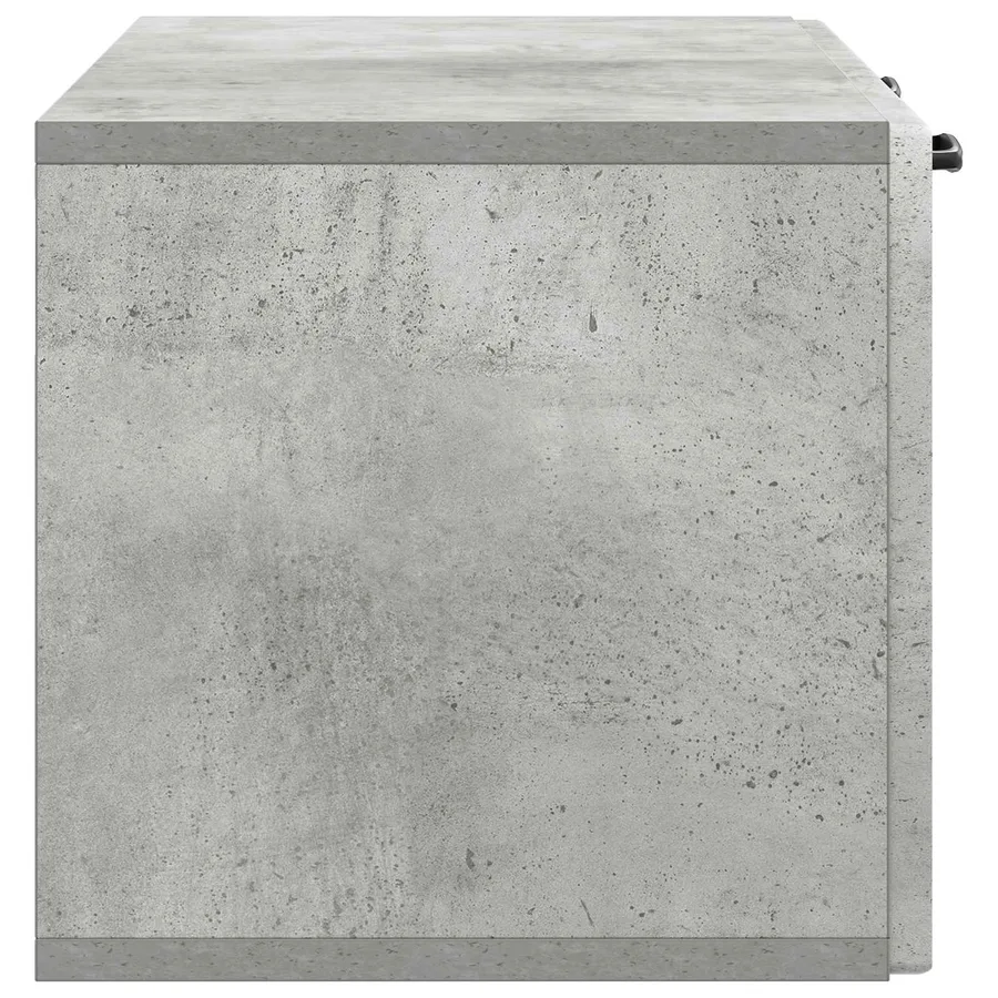 Meuble TV mural Gris béton 78,5 x 31 x 30 cm Bois d'ingénierie - 7