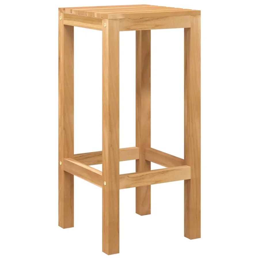 Ensemble de bar extérieur 5 pcs Non traité Bois de teck massif - 4