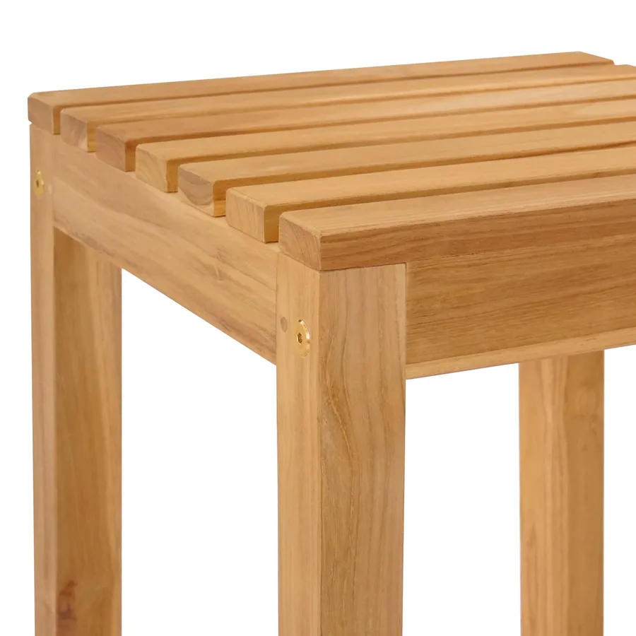 Ensemble de bar extérieur 5 pcs Non traité Bois de teck massif - 7