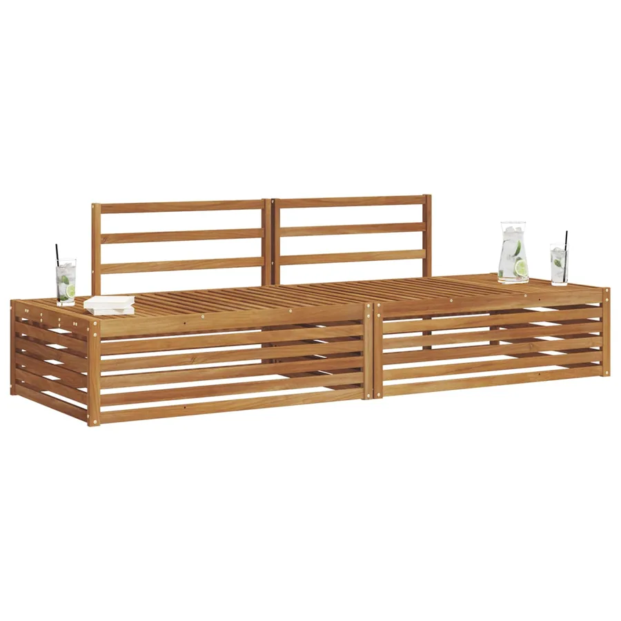 Ensemble de canapés d'extérieur Naturel 203,5 x 83 x 73 cm - 3