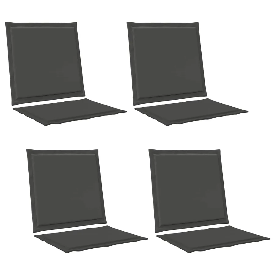 Coussins de siège et de dos 4 pcs Anthracite 47 x 45 x 2 cm - 2