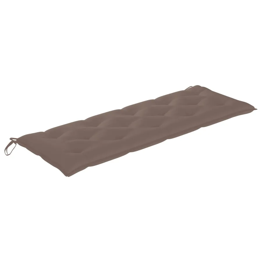 Banc Batavia avec coussin taupe 150 cm Bois de teck massif - 5