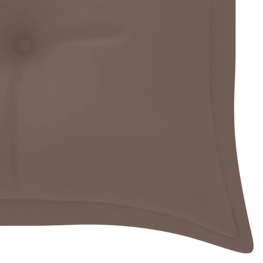 Banc Batavia avec coussin taupe 150 cm Bois de teck massif - 7