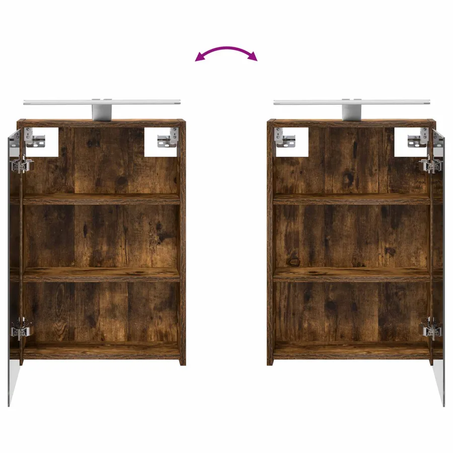 Ensemble d'armoire de salle de bain 5 pcs Chêne fumé - 12