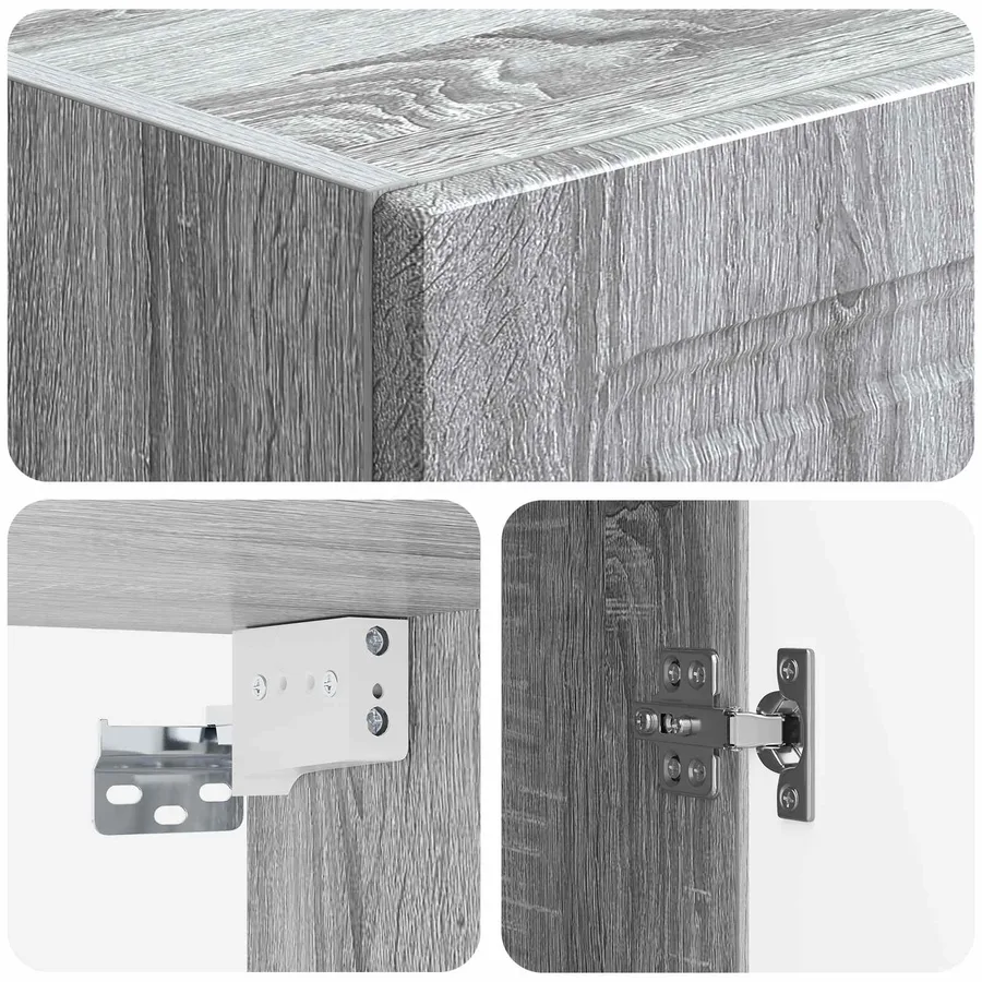 Ensemble de Meubles 2 pcs Sonoma gris Bois d'ingénierie - 8